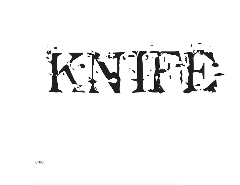 Knife Typography - Graphic Design Fundamentals